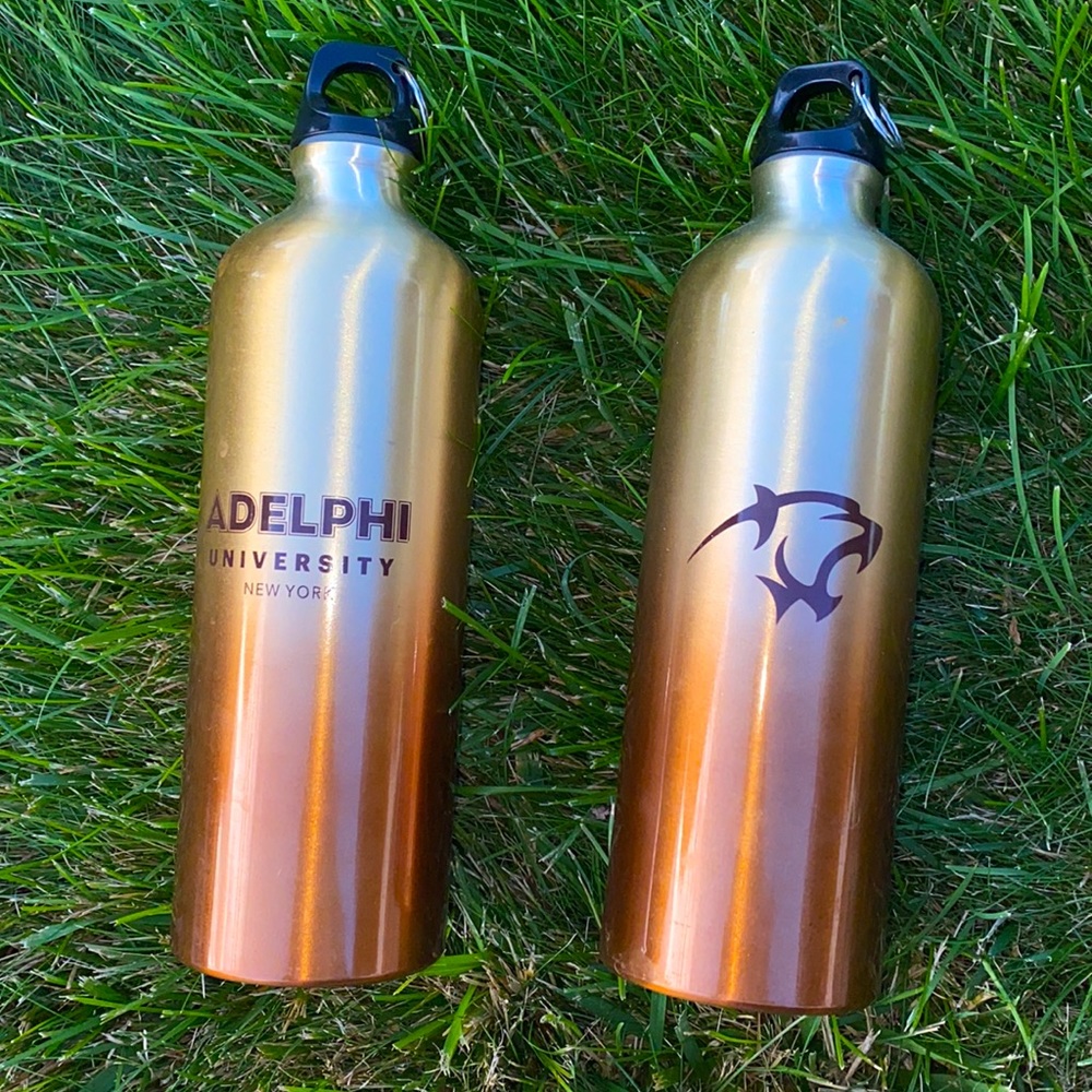 NEW!! ADELPHI UNIVERSITY METAL WATER BOTTLE